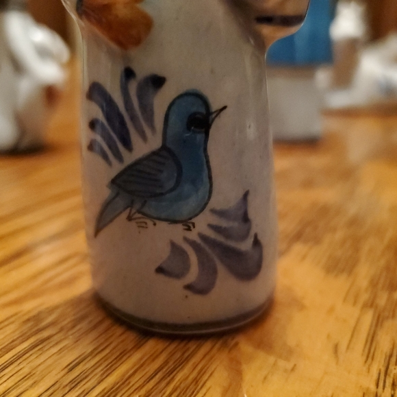 Nativity Blue Tonala  Mexico Folk Art Christmas 11 Pcs Birds Handpainted vintage - Picture 12 of 13